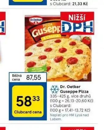 Tesco Dr. oetker guseppe pizza nabídka