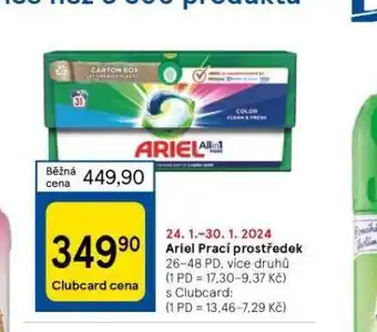 Tesco Ariel prací prostředek nabídka