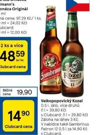 Tesco Pivo gambrinus patron 12 nabídka