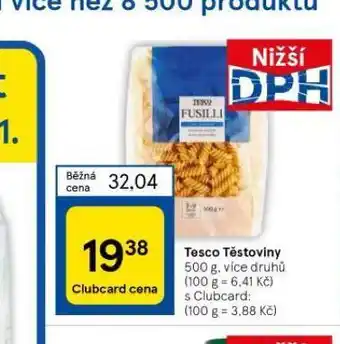 Tesco Tesco těstoviny nabídka