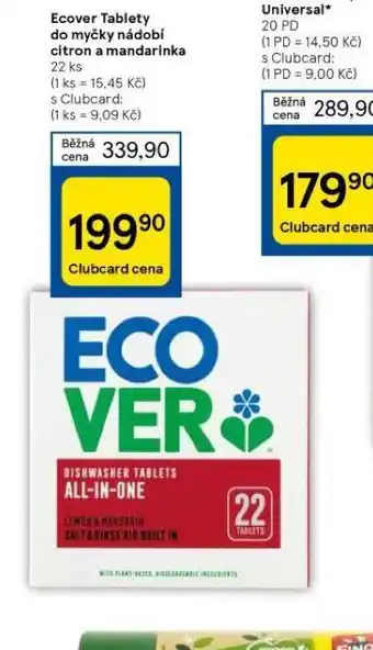 Tesco Ecover tablety do myčky nádobí citron a mandarinka nabídka