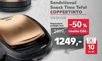 Kaufland Sendvičovač Snack Time Tefal COPPERTINTO nabídka
