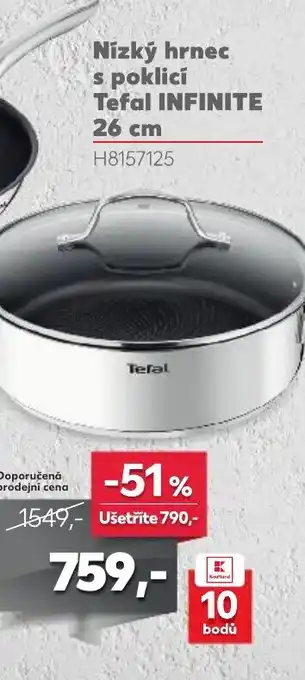 Kaufland Nízký hrnec s poklicí Tefal INFINITE 26 cm nabídka