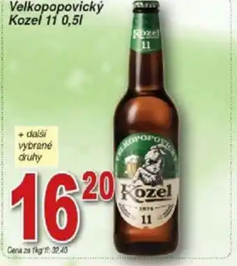 Hruška Velkopopovický Kozel 11 0,5L nabídka