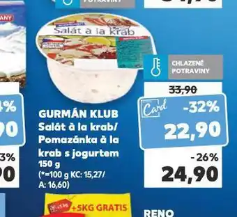 Kaufland Pomazánka á la krab s jogurtem nabídka