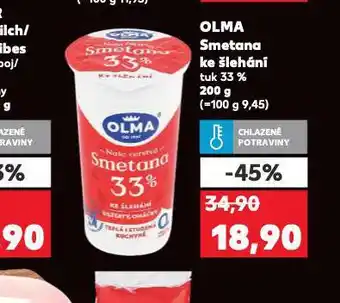 Kaufland Olma smetana ke šlehání nabídka