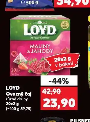 Kaufland Loyd ovocný čaj nabídka