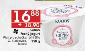 Jip Kolios řecký jogurt bílý 0%, 150 g nabídka