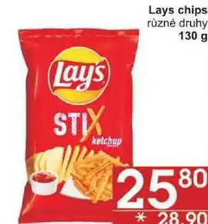 Jip Lays chips různé druhy, 130 g nabídka