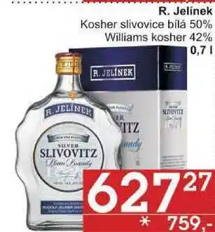 Jip R. jelínek kosher slivovice bílá 50%, 0,7 l nabídka