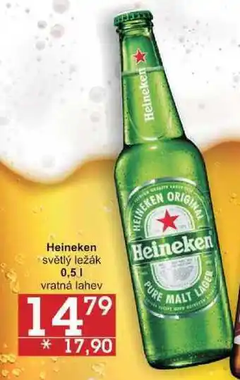 Jip Heineken světlý ležák, 0,5 l nabídka