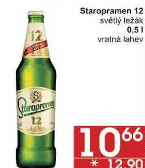 Jip Staropramen 12 světlý ležák, 0,5 l nabídka