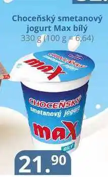 Potraviny CZ Choceňský smetanový jogurt max bílý 330 g nabídka