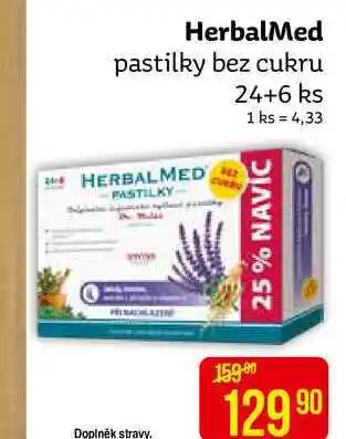 Teta Herbalmed pastilky bez cukru 24+6 ks nabídka