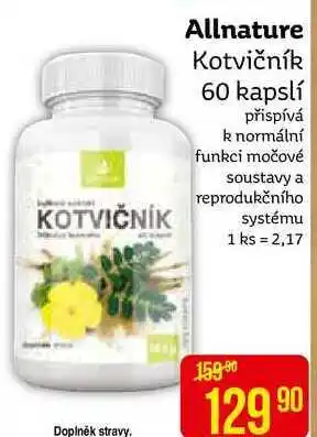 Teta Allnature kotvičník 60 kapslí nabídka
