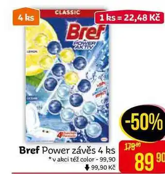 Teta Bref power aktiv wc blok 4x50ml, vybrané druhy 200g nabídka