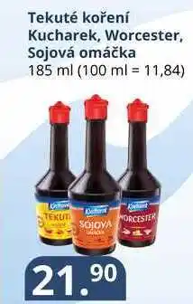 Tekuté koření kucharek, worcester, sojová omáčka 185 ml
