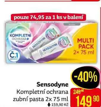 Teta Sensodyne kompletní ochrana zubní pasta 2x 75 ml nabídka