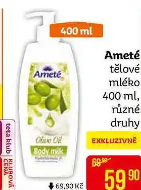 Teta Ameté tělové mléko 400 ml nabídka