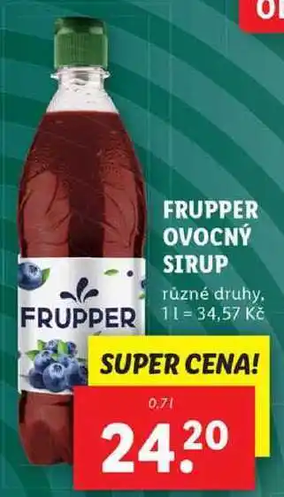 Lidl Frupper ovocný sirup, 0,7 l nabídka