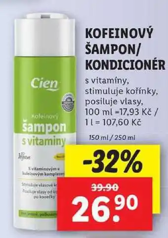 Lidl Kofeinový šampon, 250 ml nabídka