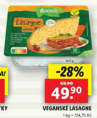 Lidl Veganské lasagne, 400 g nabídka