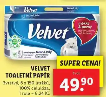 Lidl Velvet toaletní papír, 8 rolí nabídka