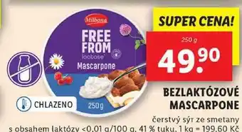 Lidl Bezlaktózové mascarpone, 250 g nabídka