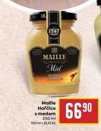 Billa Maille hořčice s medem 200 ml nabídka