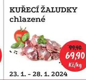 RABBIT řeznictví Kuřecí žaludky chlazené 1kg nabídka