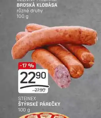 Flop Štýrské párečky 100 g nabídka