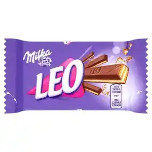 Flop Milka leo křupavé oplatky plněné krémovou náplní v mléčné čokoládě z alpského mléka 33,3g nabídka