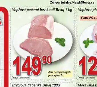 Hruška Vepřová pečeně bez kosti nabídka