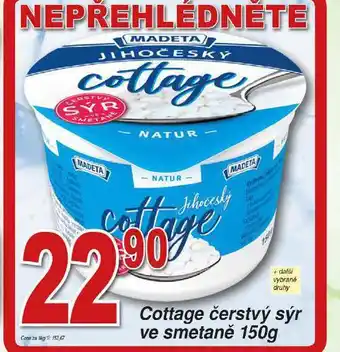 Hruška Cottage čerstvý sýr nabídka