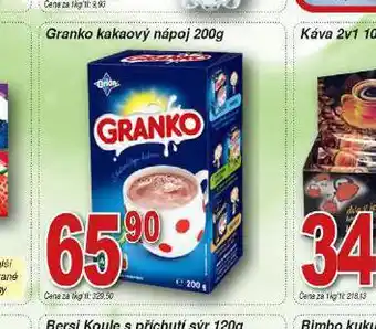 Hruška Granko kakaový nápoj nabídka