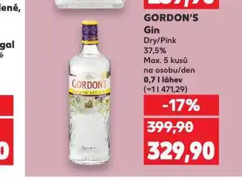 Kaufland Gordon´s gin nabídka