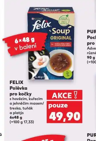 Kaufland Felix polévka pro kočky nabídka