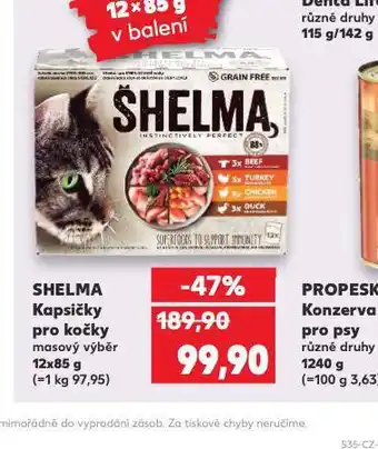 Kaufland Shelma kapsičky pro kočky nabídka