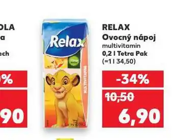 Kaufland Relax ovocný nápoj nabídka