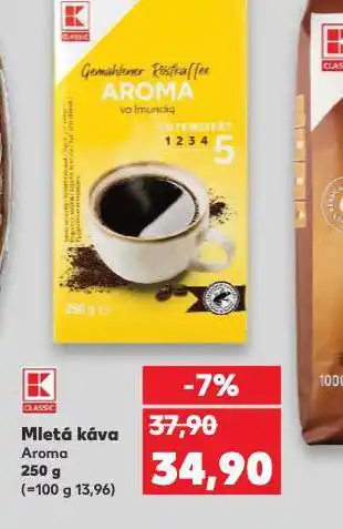 Kaufland Mletá káva aroma nabídka