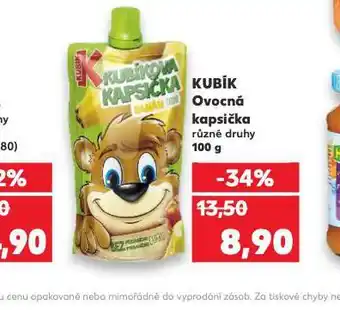 Kaufland Kubík ovocná kapsička nabídka