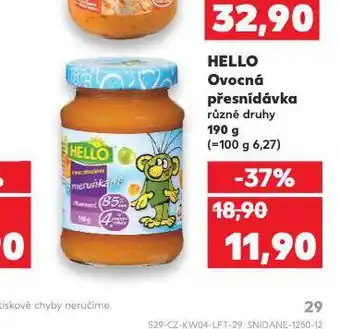 Kaufland Hello ovocná přesnídávka nabídka