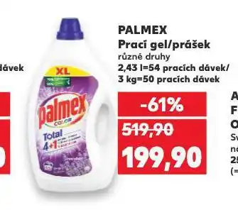 Kaufland Palmex prací gel / prášek nabídka