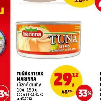 Penny Market Tuňák steak marinna nabídka
