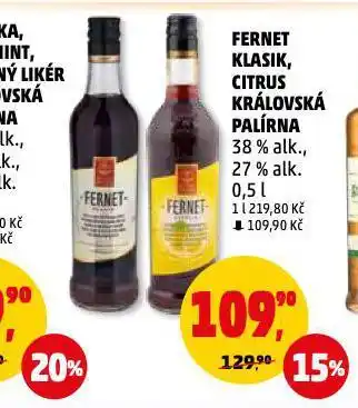 Penny Market Fernet klasik nabídka
