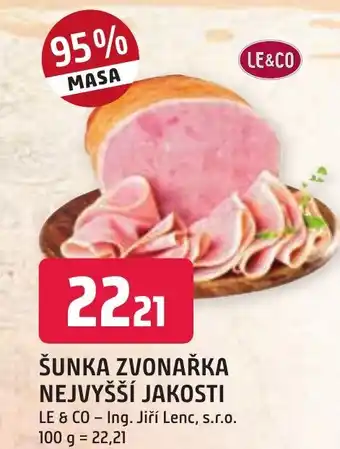 Trefa ŠUNKA ZVONAŘKA NEJVYŠŠÍ JAKOSTI nabídka