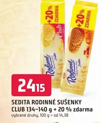 Trefa SEDITA RODINNÉ SUŠENKY CLUB 134-140 g + 20% zdarma nabídka
