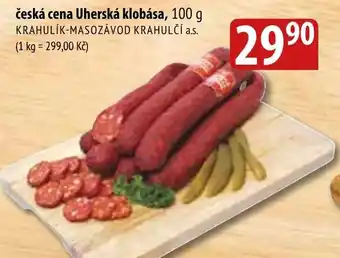 Bala česká cena Uherská klobása, 100 g nabídka