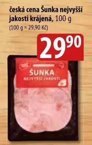 Bala česká cena Šunka nejvyšší jakosti krájená, 100 g nabídka