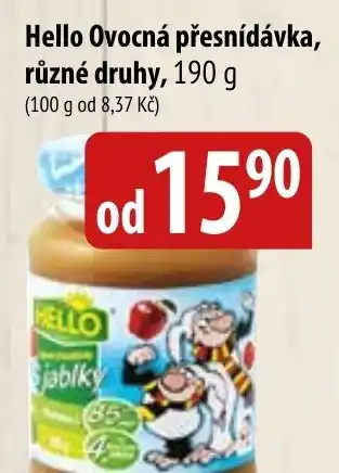 Bala Hello Ovocná přesnídávka, různé druhy, 190 g nabídka